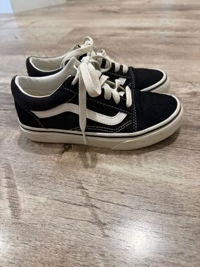 Vans Kids Old Skool Canvas Sneakers - Black/White